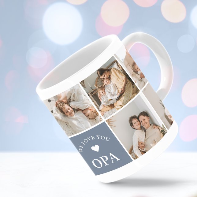We Love You Opa Personalised Photo Coffee Mug (Creator Uploaded)
