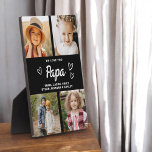 We Love You Papa Family Modern Photo Collage Plaque<br><div class="desc">The Papa We Love You Heart Modern Photo Collage Plaque is a touching and personalised gift that showcases your love for your grandfather. This beautifully designed plaque features a heart-shaped photo collage, allowing you to add your favourite family pictures in a modern and stylish layout. The heartfelt "We Love You,...</div>