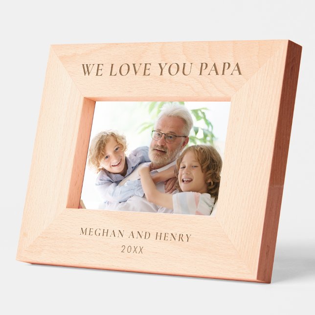 We Love You Papa Personalised Photo Frame Gift (Creator Uploaded)