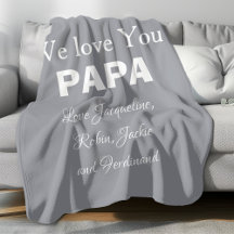 We Love You Papa Script Kids Name Simple Modern 