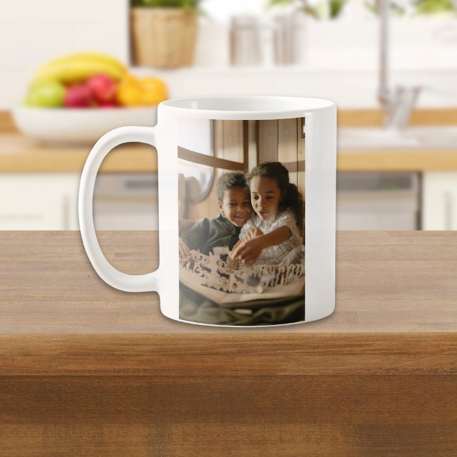 We Love You Papa Simple Script Photo Coffee Mug (We Love You Papa Photo Mug)