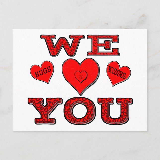 We Love You Postcard (Front)