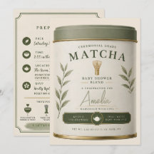 We Love You So Matcha Baby Shower Sage Green Tea
