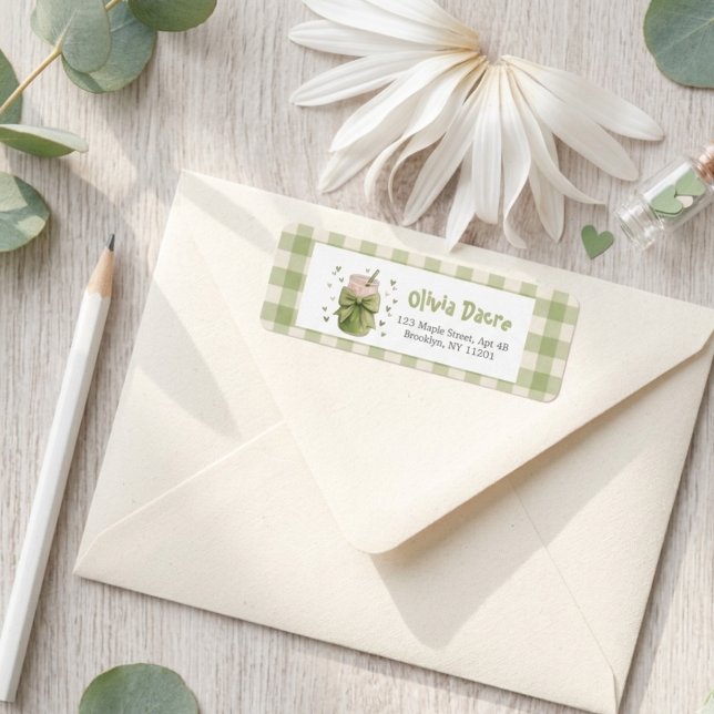 We Love You So Matcha Mail Bow Gingham (Creator Uploaded)