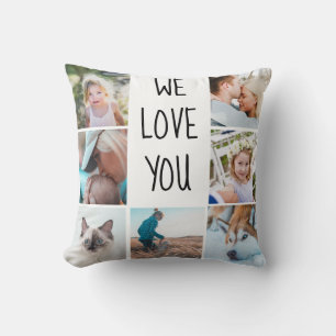 We love you   Unique Custom Instagram Photo Gift Cushion