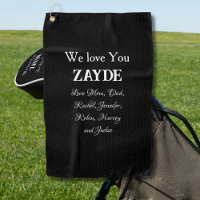 We Love You ZAYDE Gift Jewish Grandpa Kids Names