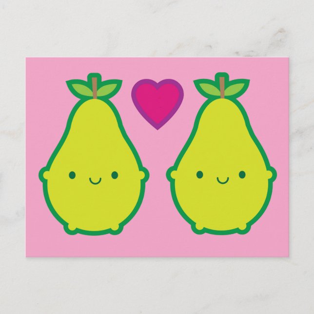 'We Make A Great Pair' Pears Postcard (Front)