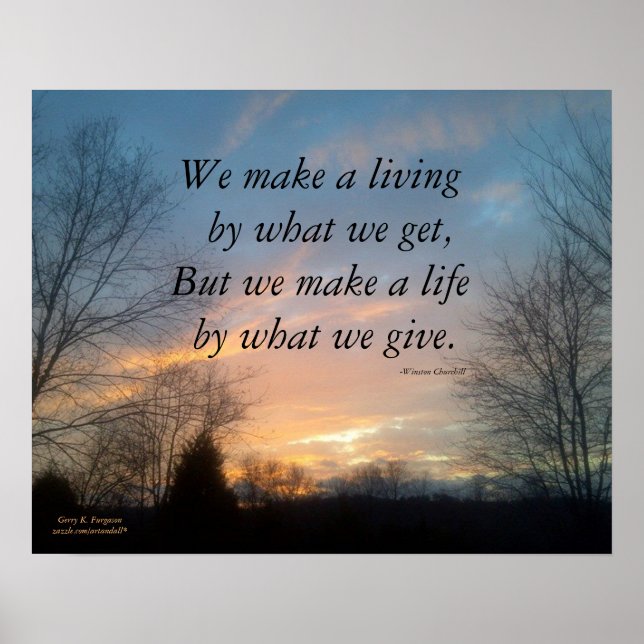 WE MAKE A LIVING WINSTON CHURCHILL POSTER (Front)