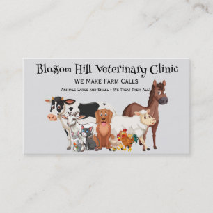 We Make Farm Calls Large Animal Veterinary Business Card