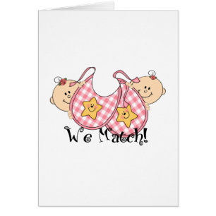 We Match Peeking Twins with Bibs 2 Girls