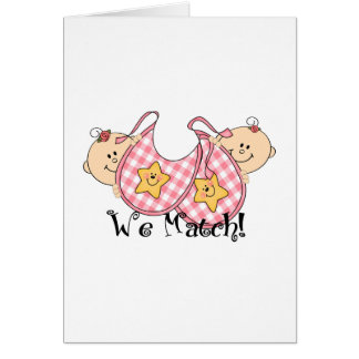 We Match Peeking Twins with Bibs 2 Girls