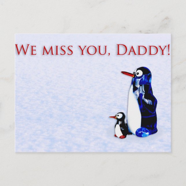 We miss you, Daddy Postcard (Front)