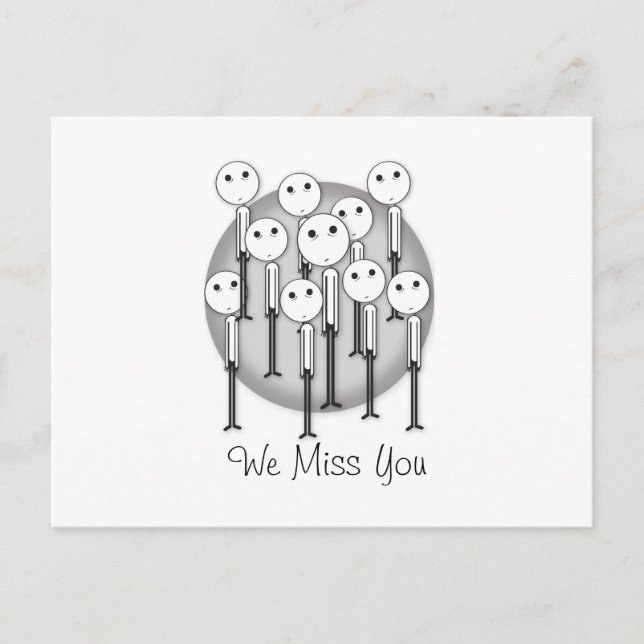 We Miss You Postcard (Front)