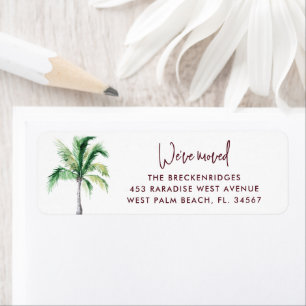 We Moved Beach Palm Tree Return Address