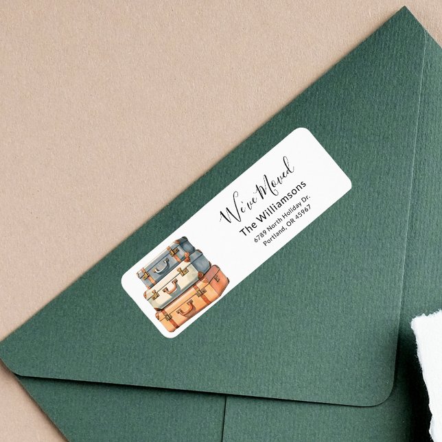 We Moved Change of Address Moving Return Address (Modern We Moved Return Address Label)