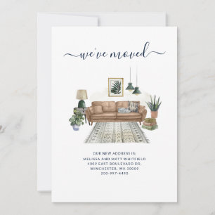 We Moved Chic Modern Moving Announcement