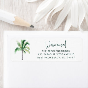 We Moved Coastal Palm Tree Return Address