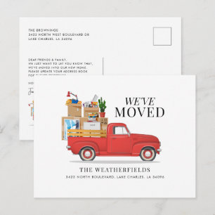 We Moved Modern New Address Notice Moving Announcement Postcard