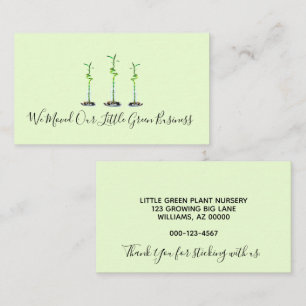 We Moved New Business Address Lucky Bamboo Business Card
