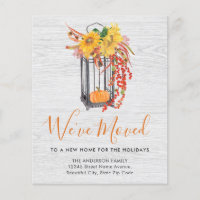We Moved New Home Pumpkin Moving Announcement