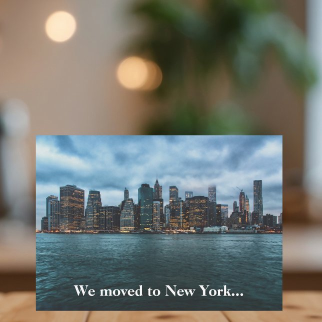 We Moved to New York City Skyline Photo Moving Announcement (Creator Uploaded)