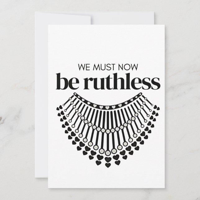 We Must Be Ruthless Now Unapologetic Democrat  Invitation (Front)
