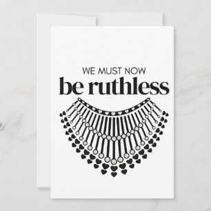 We Must Be Ruthless Now Unapologetic Democrat Thank You Card