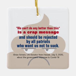 We Must Do Better Patriots Public Health Ceramic Ornament