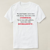 We need leaders not in love with money....