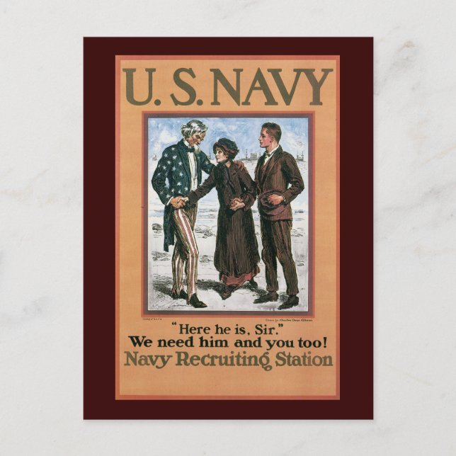 We Need You World War 2 Postcard (Front)