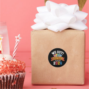 We Out Senior Class Of 2026 Classic Round Sticker