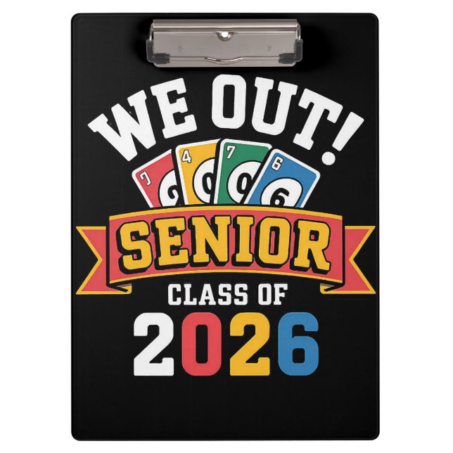We Out Senior Class Of 2026 Clipboard (Front)