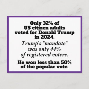 We Outnumber Them No Kings Anti-Trump Protest Postcard