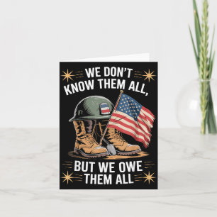 We Owe Them All Patriotic Memorial Veterans Day Card