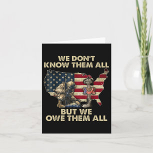 We Owe Them All Patriotic Veterans Day Memorial Da Card