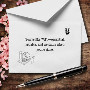 We Panic When You’re Gone (Like WiFi Outage) Thank You Card