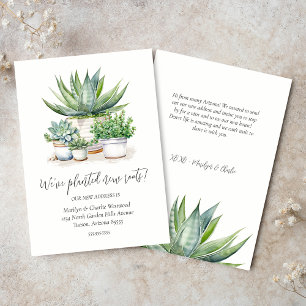 We Planted New Roots Weve Moved New Address Cards