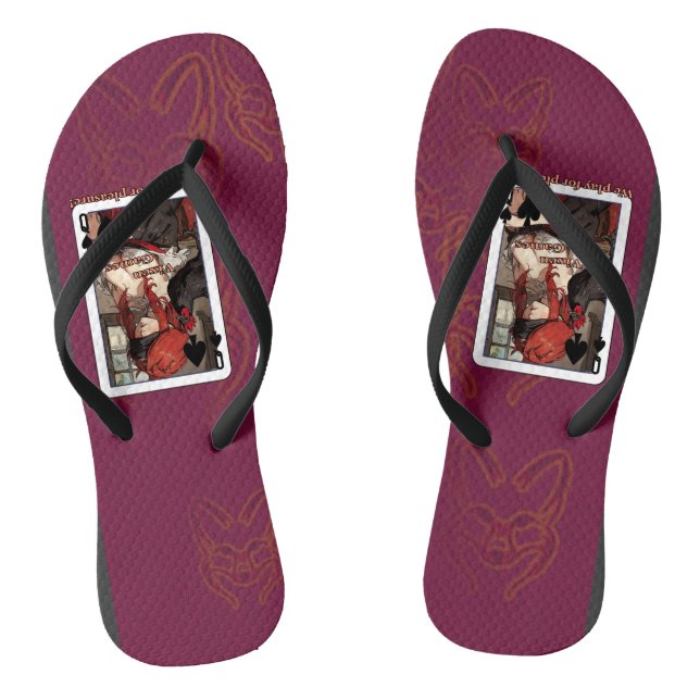 We play vixen games for pleasure card jandals (Footbed)