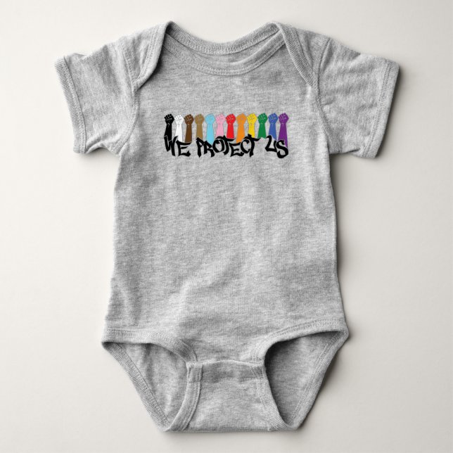 We Protect Us Baby Bodysuit (Front)