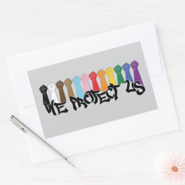 We Protect Us Rectangular Sticker (Envelope)