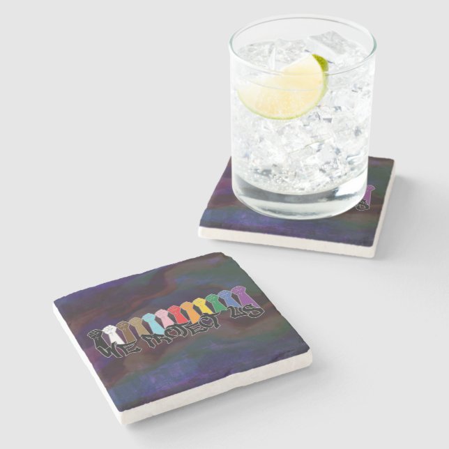 We Protect Us Stone Coaster (Side)