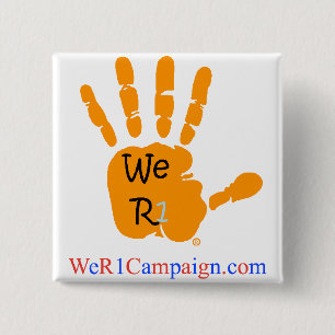 We R1 Orange Hand Button