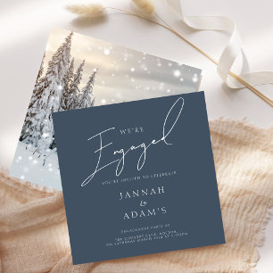 We’re Engaged Winter Wonderland Engagement Invitation