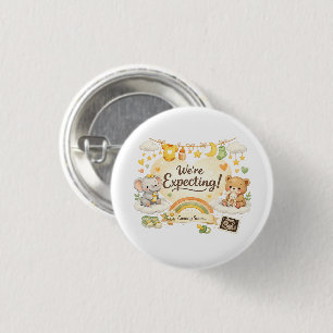We’re Expecting a Baby Announcement 3 Cm Round Badge