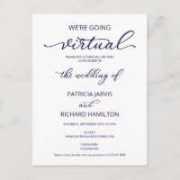 We’re Going Virtual Online Wedding Invitation