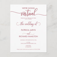 We’re Going Virtual Online Wedding Invitation
