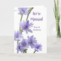 We’re Married Wedding Announcement Chicory