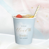 We´re on Cloud 9 Elegant Script Dreamy Baby Shower