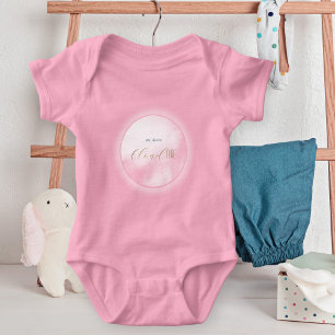 We´re on Cloud 9 Newborn Girl Pink Baby Shower Bodysuit