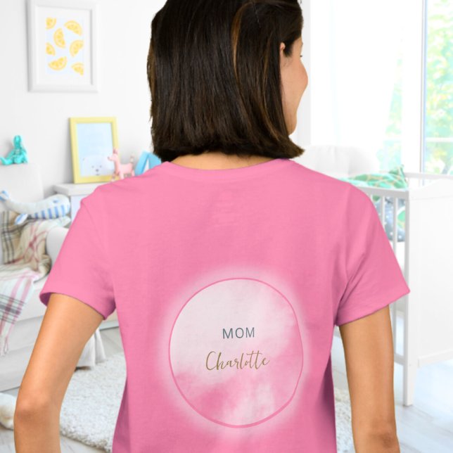 We´re on Cloud 9 Pink Mum to be Baby Shower T-Shirt (We´re on Cloud 9 Pink Mom to be Baby Shower T-Shirt Back ©Susanne Sachers - Sunny Mind 🌞)